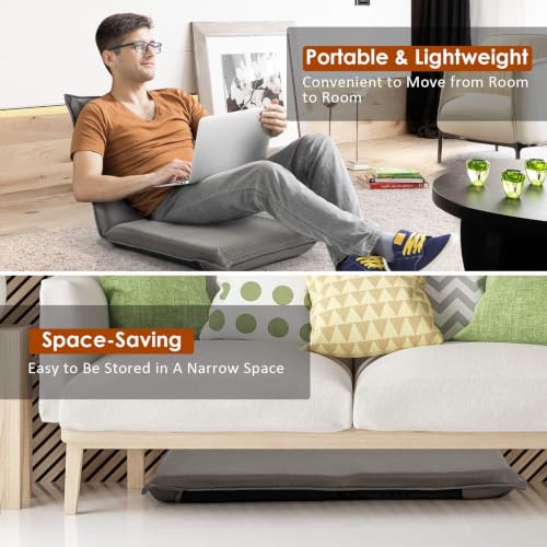 Image of BECOMFORT 2 Pack Floor Chair, 6-Position Adjustable Mesh Meditation Chair