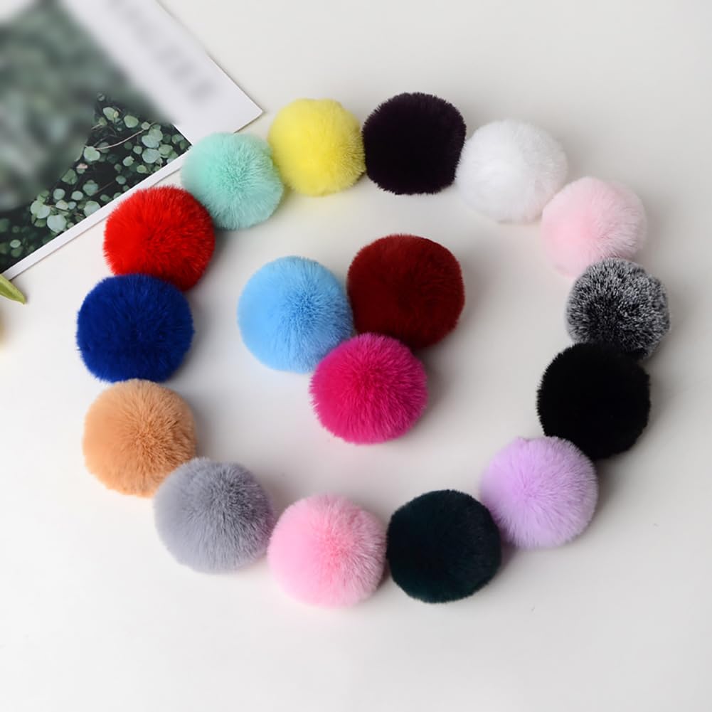 Lot De 16 Pompons En Fausse Fourrure Pour Chapeaux – Boules