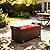Ulax furniture Outdoor Storage Bench Rattan Style Deck Box w/Cushion