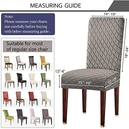LANSHENG Chair Covers, Stretch Dining Chair Protector Slipcovers Jacquard - Image 2