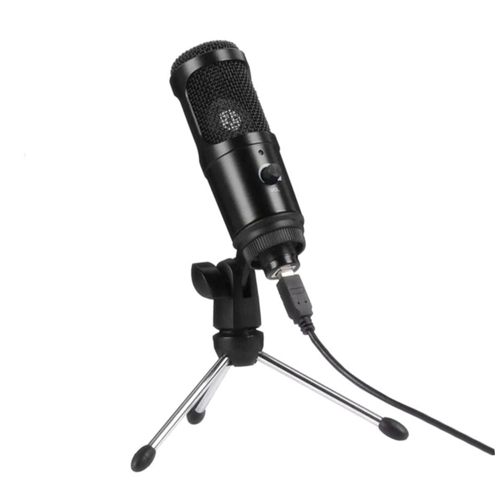 USB Kondensatormikrofon Satz mit Halterung Tragbares Nierenmikrofon für Konferenzen und Bühnenauftritte Schwarz aus Abs Frequenzbereich 20hz-20000hz Zufälliger Stil