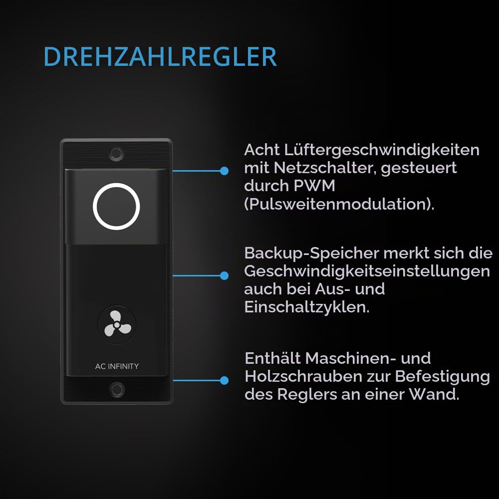 AC Infinity Racklüfter-Kit für Rack-Oberseite – Leises Dual-Lüftersystem