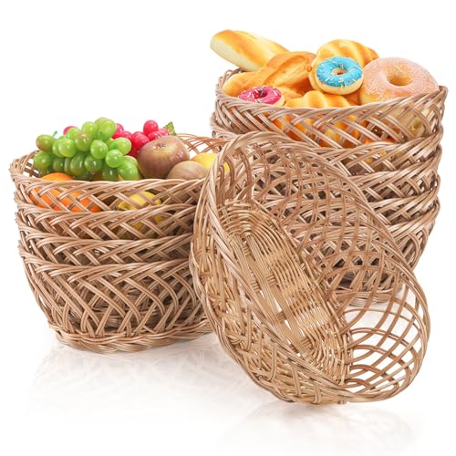 YIMITEE 10 Pack Plastic Oval Basket, 10