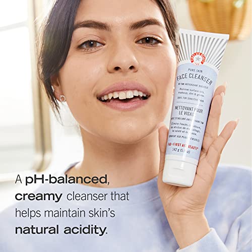 First Aid Beauty Pure Skin Face Cleanser, Sensitive Skin Cream Cleanser With Antioxidant Booster, 11 Oz #TOP4