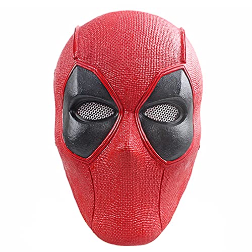 Gbyork Dead Cosplay Mask GFRP Dead Airsoft Full Face Paintball Mask Party Halloween Costume Mask Props for Adult (Red)
