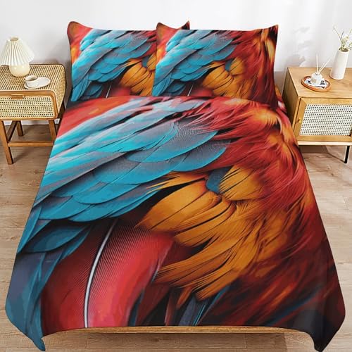 Couette pour grand lit à plumes colorées pour chambre cocon