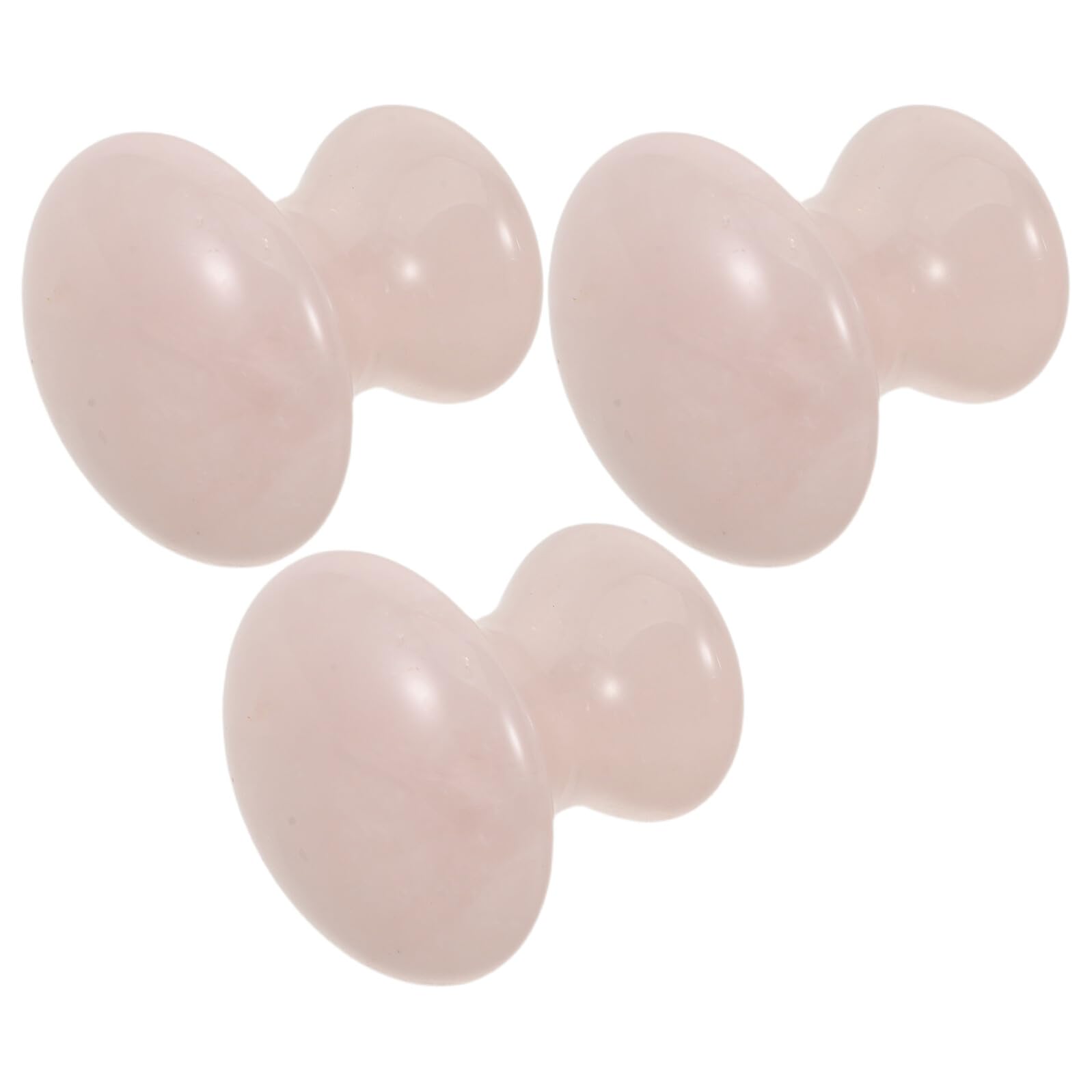 VILLCASE 3pezzi Rullo di Pietra Preziosa per Massaggio Viso Strumento Gua Sha Fungo in Cristallo Pietra per Raschiatura Facciale Massaggiatore per Viso Portatile