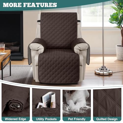 Ruaozz 100% Waterproof Recliner Chair Cover