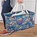 Household Essentials Large Canvas Utility Tote Bag with Handles | Collapsible Storage Basket for Laundry, Groceries, College, Beach, Car & More | Water-Resistant Lining | 11