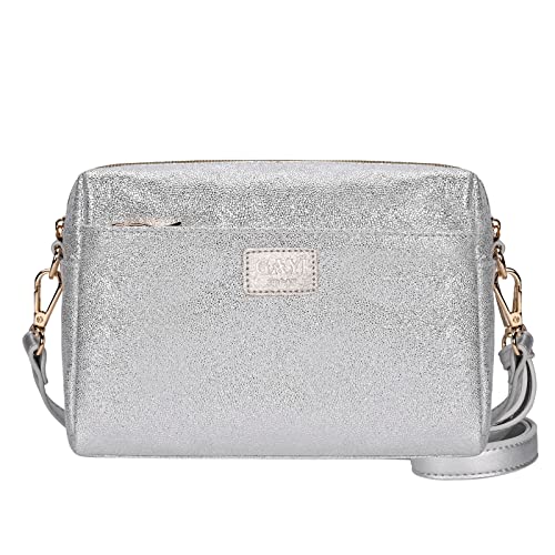 Glitter Crossbody Bags for Women, Sparkle Shoulder Handbags with Chain, Ladies Clutch Purses with Zipper Closure