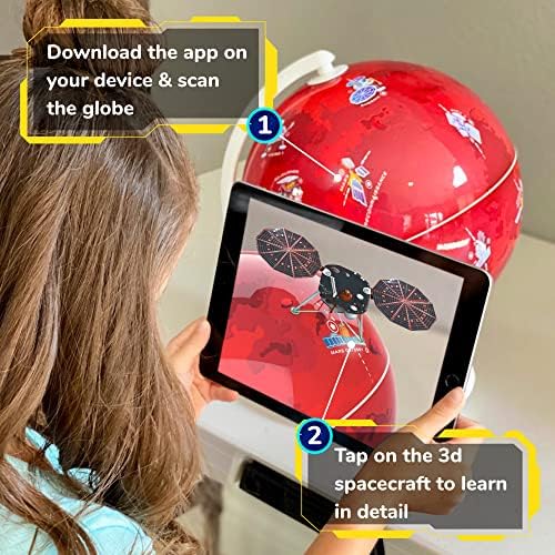 Orboot Mars by PlayShifu (App Based) - Interactive AR Globe for Planet Mars Research, Space Adventure Educational Toy for Boys & Girls - STEM Toy & Gift for Kids Ages 6-12 Years 3 51bZtbBQ PL. AC