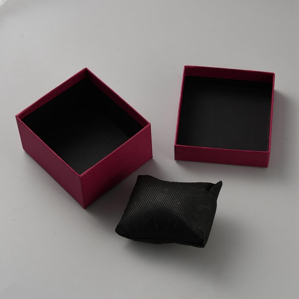 Boutigem 12Pcs Paper Watch Box Square Cardboard Jewelry Gift Boxes 8.5x8.3x5.5cm Watches Holder Single Storage Box with Pillow For Watch Bracelet - Image 2