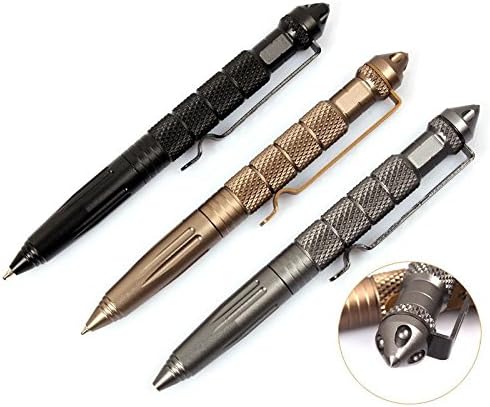 Eachbid Aircraft Aluminum Tactical Pen Self Defense Pen - Grey