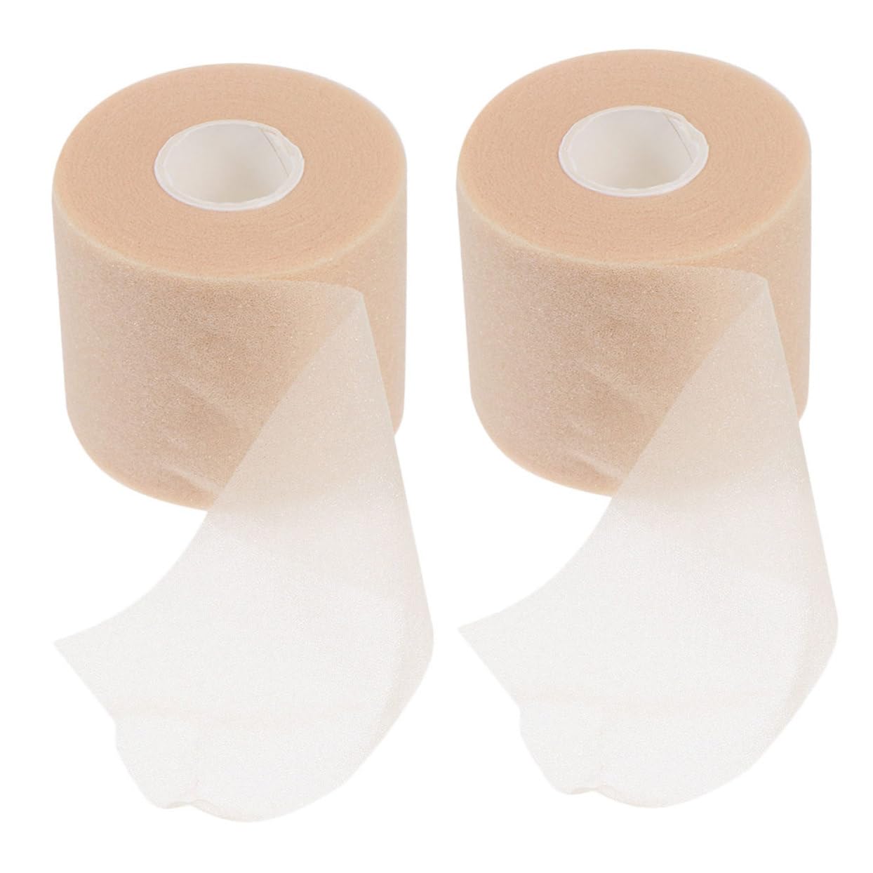 SHERCHPRY 2Rolls Sponge Sports Tape Athletic Pre Wrap for Shock Absorption Protection Skin Color for Stabilizing Ankles Wrists and Knees During Sports Activities