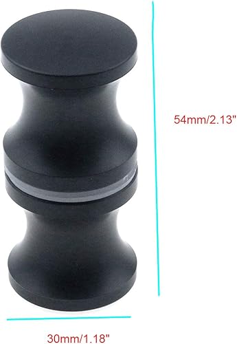 Miniatura 2 de Semetall Paquete de 2 manijas de puerta de baño traseras con espalda, pomo de puerta de vidrio de ducha de acero inoxidable sólido, tiradores