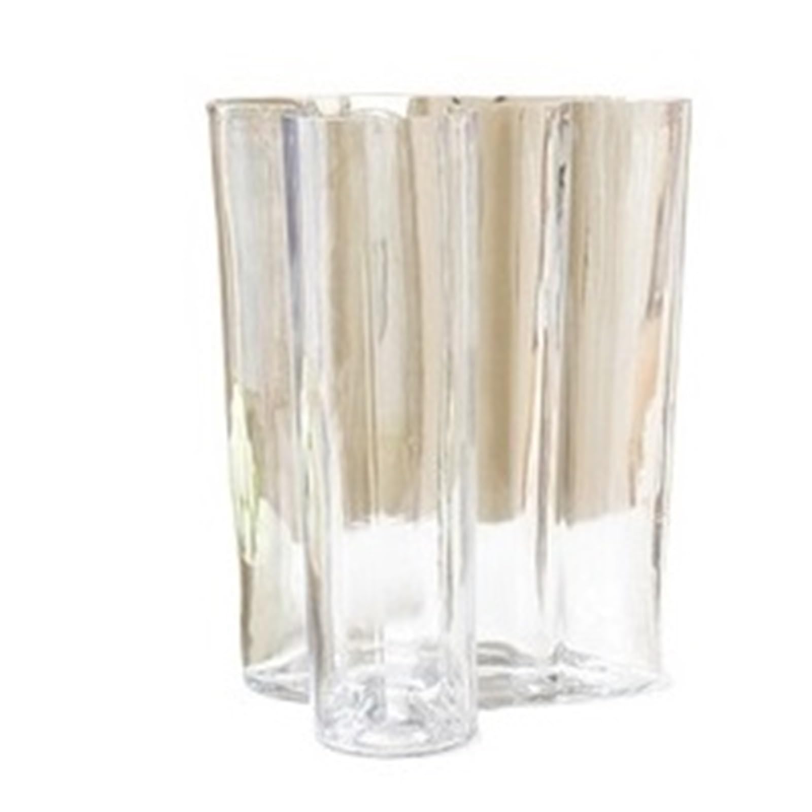 QuxetlRyz Glass Hydroponic Vase Irregular Transparent Lake Glass Vase Ins Decoration Home(Small size 1)