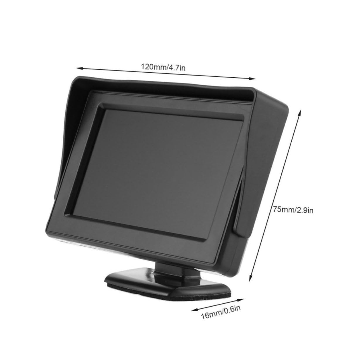 DOITOOL LCD Rear View Monitor for Cars Dual Video Input Display Automatic Activation for Backup Camera for Safe Parking Assistance and Enhanced Visibility