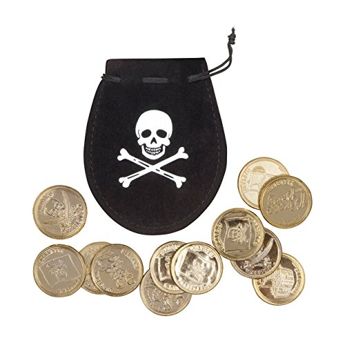 Boland 74300 - Sac Pirate avec 12 Dobloni, Diamètre 4 cm