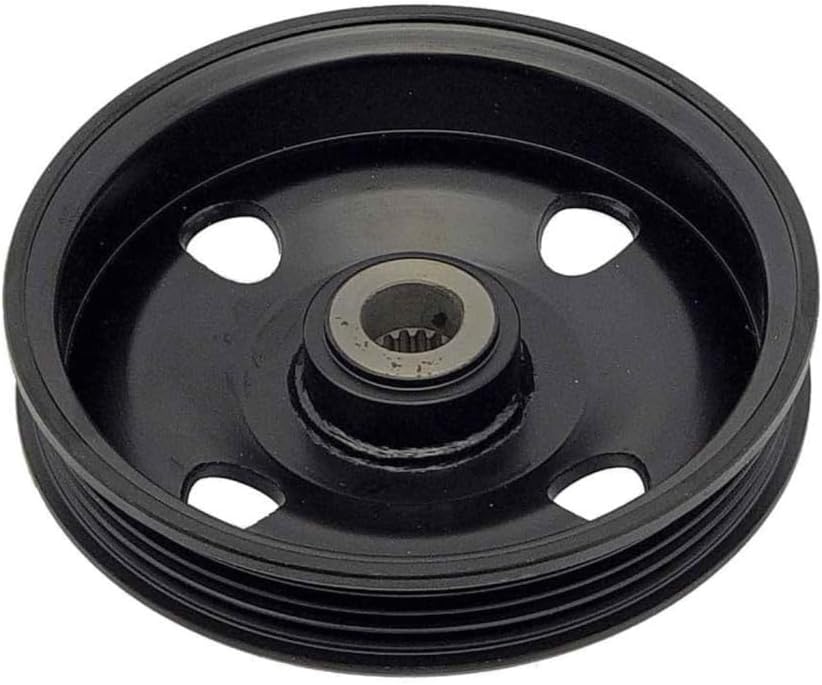 KarParts360 For Toyota Avalon 2000 01 02 03 2004 Power Steering Pump Pulley | Steel | Serpentine Belt Type | Black Color | Press-Fit Mount Type | 4 Groove | Replacement For 4431107020