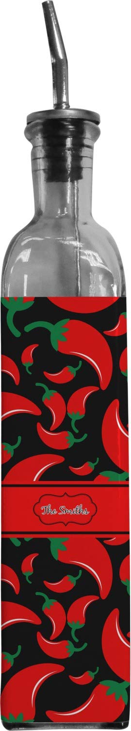 Personalized Chili Peppers Oil Dispenser Bottle