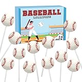 Baseball Candy Lollipops - Bulk Individually Wrapped Suckers - Great for Baseball Party Favors - Baseball Goodie Bags - Softball Team Treats - Fan Snacks