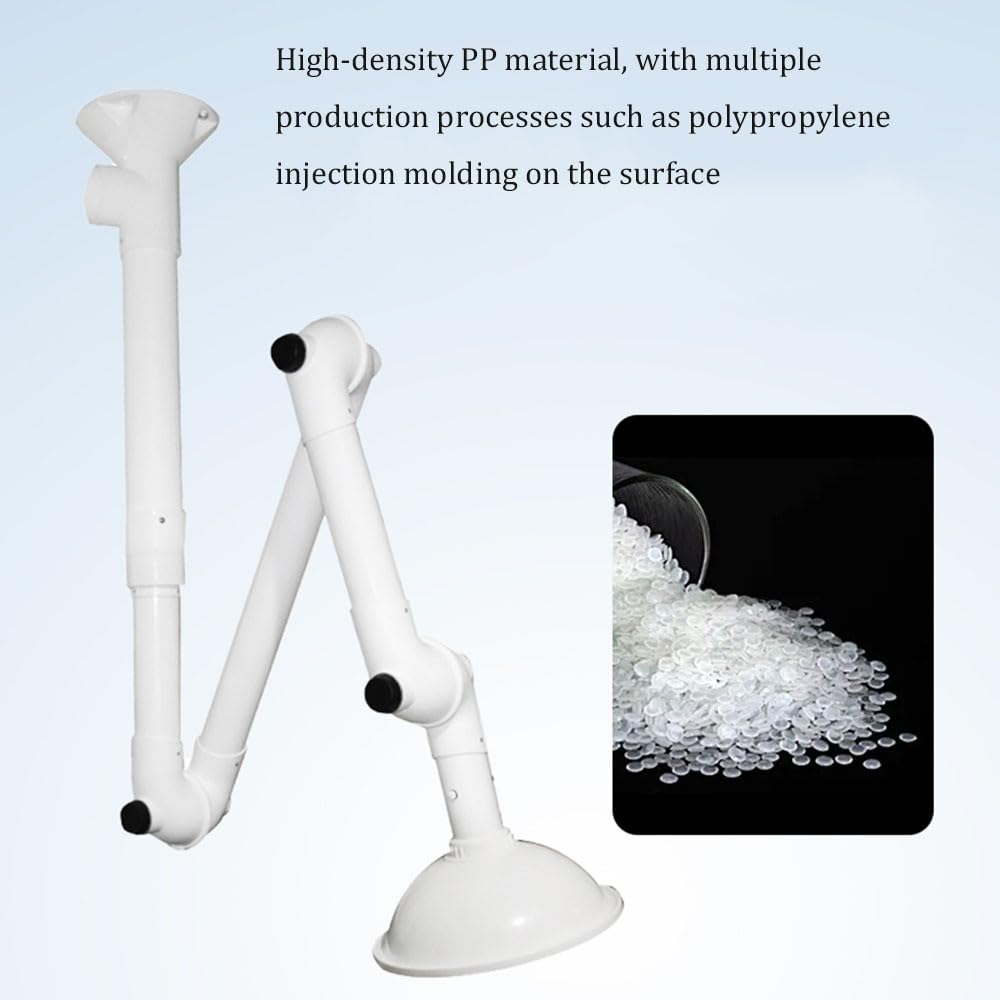 Cappa Aspirante, Cappa Aspirante Universale Da Laboratorio Braccio Aspirante(White,Wall-mounted)