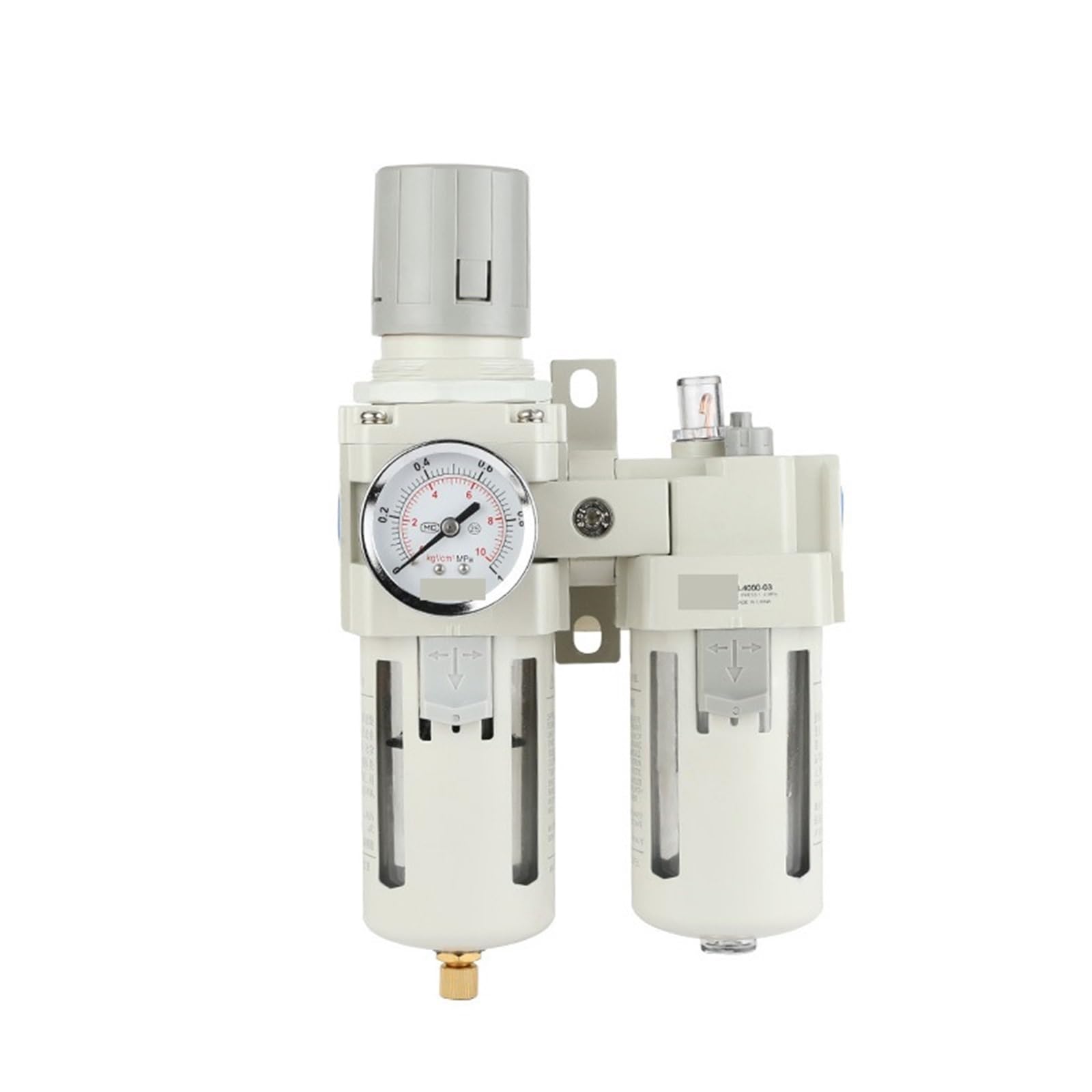 Jwvialel Ac3010-02D Pneumatic Frl Air Filter Regulator Lubricator Compress Tool Accessory Auto Drain Ac2010 Ac3010 Bspp Threads 1Pcs(Ac3010-02D)