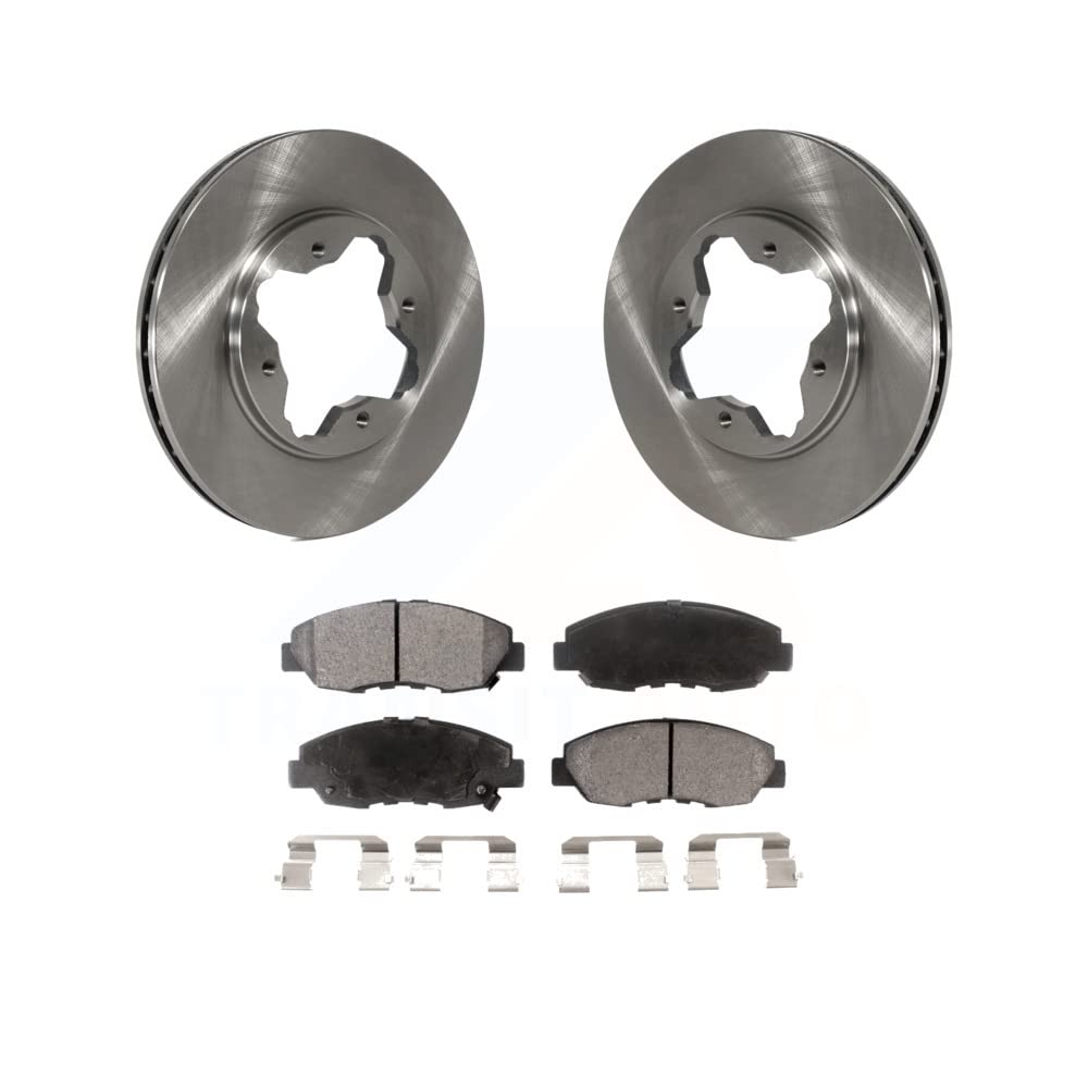 Transit Auto Front Disc Brake Rotors And Semi-Metallic Pads Kit Replacement For Honda Accord Acura CL K8F-100258