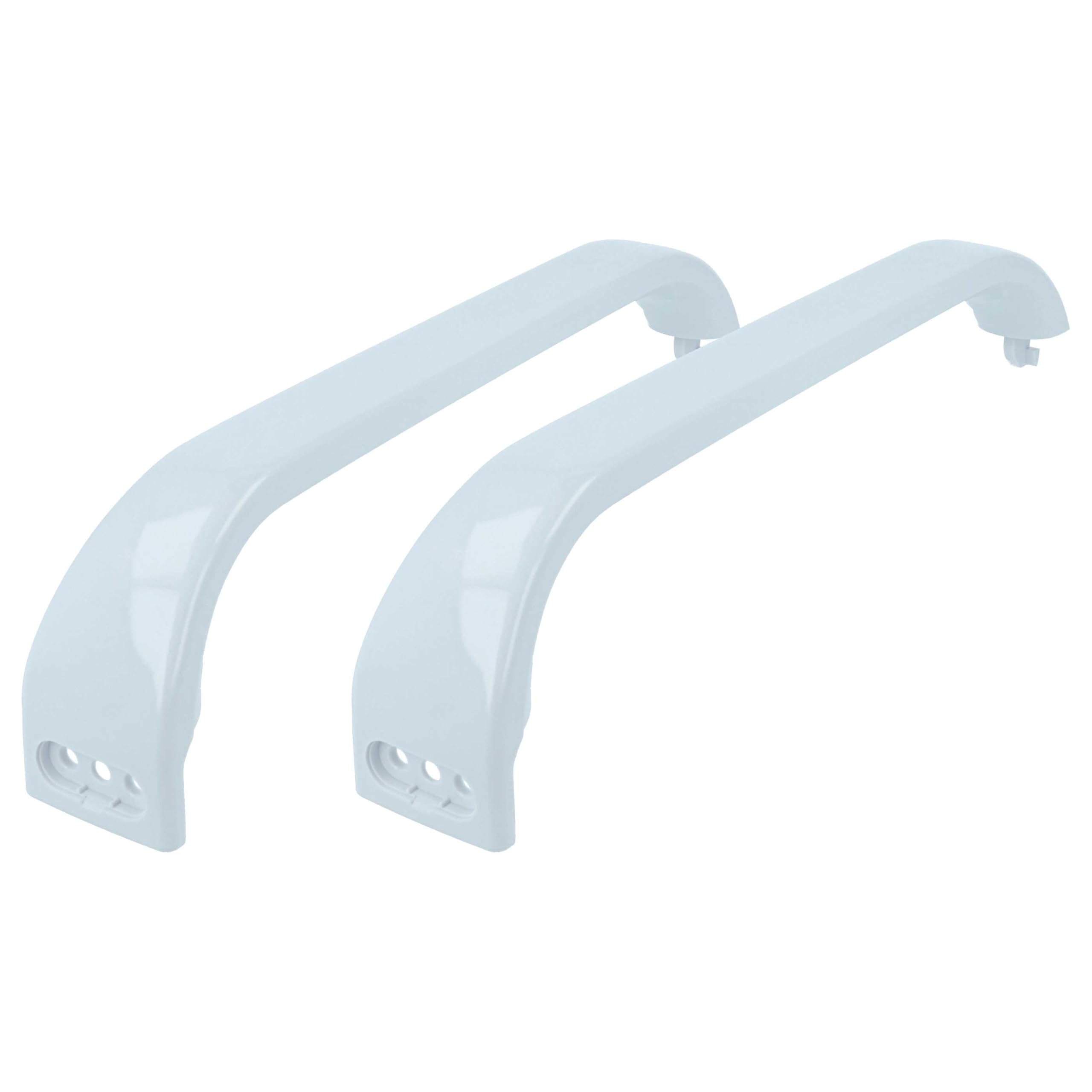 vhbw 2X Door Handle Compatible with Bosch KGU32120GB/03, KGU32120GB/04, KGU32120GB/02 Refrigerator Oven Plastic White