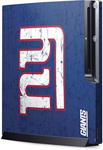 Skinit Decal Gaming Skin Compatible with PlayStation 3 & PS3 Slim - Officially Licensed NFL New York Giants Distressed Design