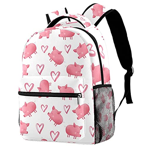 Sac à dos de voyage Loisirs Campus Art avec motif Little Pink Pig pour filles et garçons