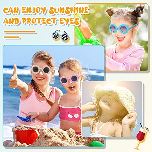 24 Pairs Kids Round Flower Sunglasses Bulk Cute Girls Beach Outdoor Sunglasses Toddler Girl Eyewear Flower Shaped Glasses For Kids Baby Girls Children Party Favors #TOP2