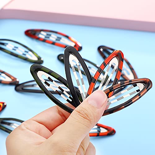 16 Pieces 2.8 Inch Big Oval Water Drop Shape Women Hair Clips Metal Stoving Varnish No Slip Hair Barrettes For Girls Women Hair Accessories (Adorable Color,Retro Style) #TOP4