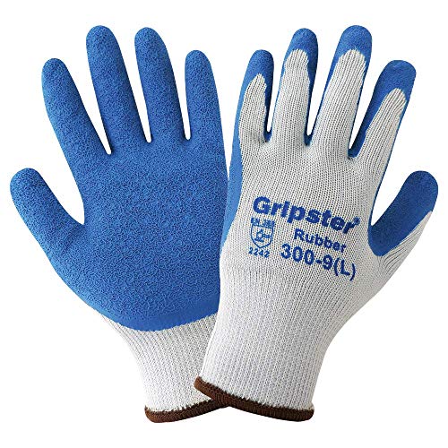 Global Glove 300 - Gripster Etched Rubber Gloves - Large - (Case of 12)