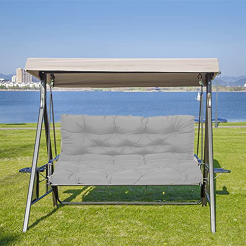 Coussin de jardin extérieur lavable pour balancelle 3 places et chaise à bascule gris clair