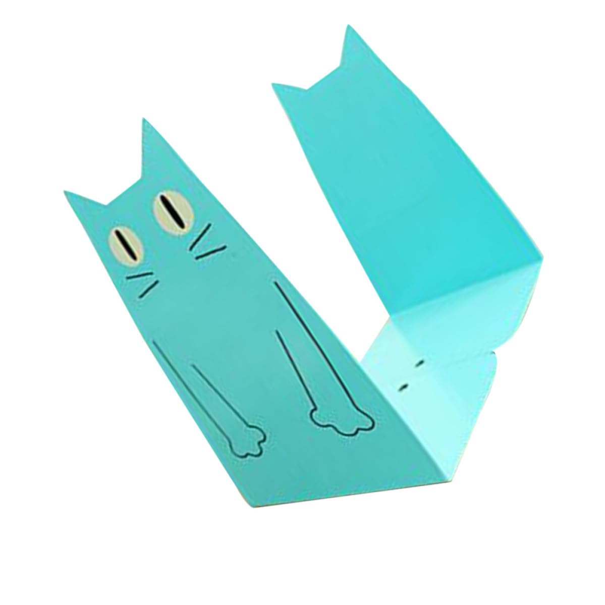 Sujetalibros de gato de hojalata y protector de escritorio para organizar libros en casa y oficina