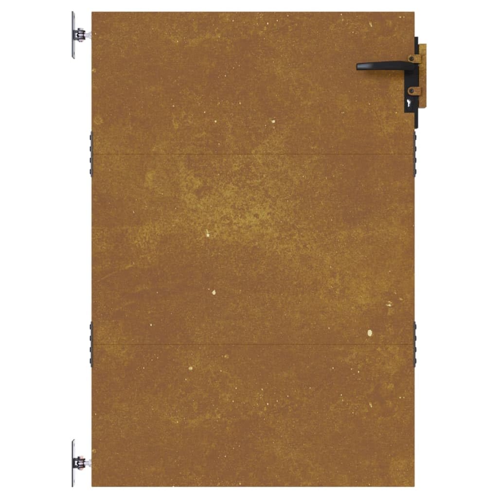 Portail De Jardin En Acier Corten 85x150 Cm - Design Bambou, Auto-protecteur, Sans Entretien - Installation Facile - 2
