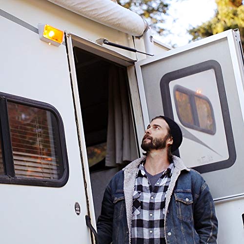 Lumitronics 12V Led Exterior Outdoor Porch Light With On/Off Switch - Removable Clear & Amber Lenses Perfect Outside Replacement Lights For Rvs, Motorhomes, Campers, 5Th Wheels, Trailers! (White) #TOP4