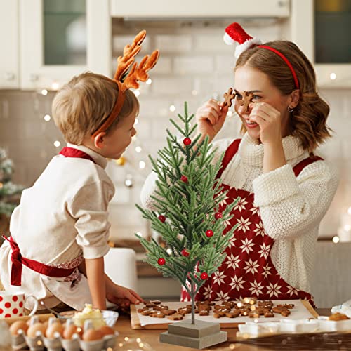 Super-Holiday-2PCS-Small-Artificial-Christmas-Tree-Tabletop-Little-Mini-Xmas-Tree-Decorations-for-Home-Centerpiece-Party-Decor-Indoor Super Holiday 2PCS Small Artificial Christmas Tree Tabletop Little Mini Xmas Tree Decorations for Home Centerpiece Party Decor Indoor