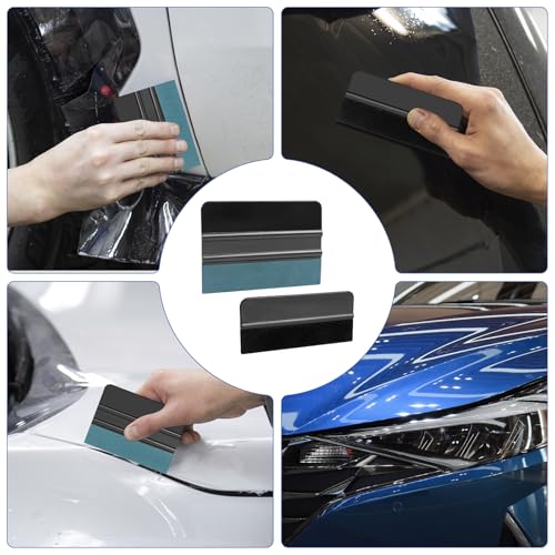 AiQInu 7 Stück Rakel für Folie, Rakelset zum Folieren, Rakel Set für Folierung mit Filzrakel Rakel, Präzisionsmesser,Cutter,Messer mit 5 Klingen, Folienrakel, für Fensterfolien und Auto Folien