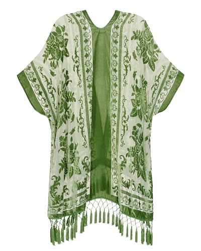 Labor Day Gift Velvet Kimono Cardigan for Women, Long Burnout Velvet Kimono, Free Size, Labor Day Shawl2