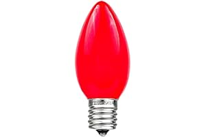 Novelty Lights 25-Pack Red C9 Ceramic Outdoor Christmas Replacement Bulbs