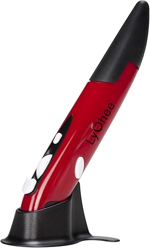 lychee Ratón óptico inalámbrico de bolsillo, 2.4 GHZ USB inalámbrico lápiz óptico ratón 80012001600 DPI ajustable escritura a mano mini ratones para