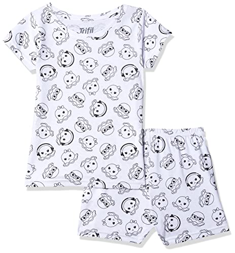 Pijama Trifil kids Short Doll Personalize, Branco c/desenho, 6