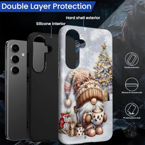 TAMEFOX Case for Samsung Galaxy S24 FE,Anti Drop Scratch Protective Phone Cover Case for Women Girl-Christmas Decorations-Santa Claus - image 4