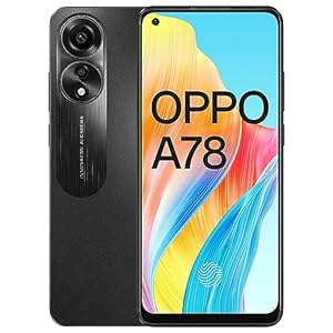 Oppo A78 (Mist Black, 8GB RAM, 128GB Storage) | 6.4″ FHD+ AMOLED 90Hz Punch Hole Display | 5000 mAh Battery and 67W SUPERVOOC with No Cost EMI/Additional Exchange Offers