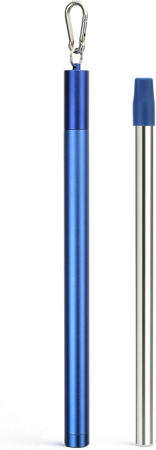 Sursip Water Filter Straw Reusable Stainless Steel Portable Outdoor Emergency Survival Gear for Camping & Hiking Travel Personal Water Purifier Filter Straw(1 Pack)