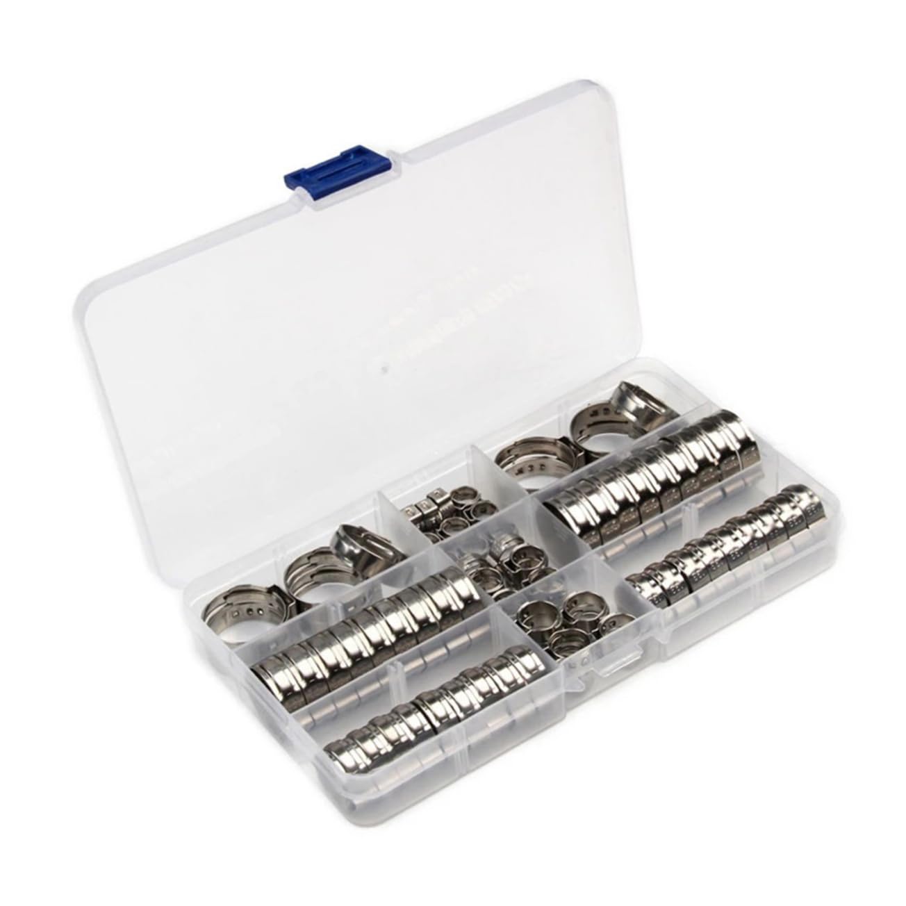 PRETYZOOM 80pcs Hose Clip Water Adjustable Garden Ear Hose Clamp Hose Fastener Hose Fixed Clamps Fastener for Hose Clamp for Hose Crimp Pinch Fitting Tools Stainless Steel Silver