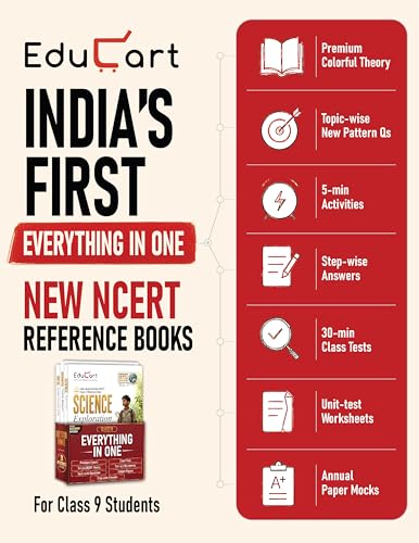 Image of Educart CBSE Class 9 Question Bank 2027 Bundle of 3 Books | New NCERT Based Reference & Guidebook for 2026-27 | Science Exploration, Mathematics ... Kaveri R1 & R2 With Pull-Out Worksheets
