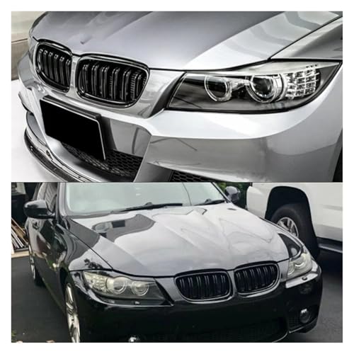 Grille Calandre Avant Double Lattes pour BMW E90 E91 LCI Pare-choc Refroidissement Optimisé